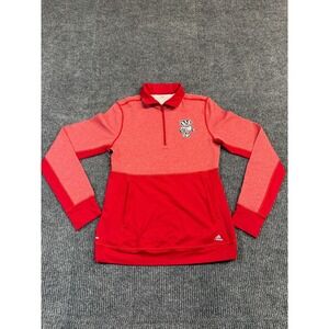 Wisconsin Badgers Adidas Women's Quarter Zip Pullover Sweatshirt Size Unknown